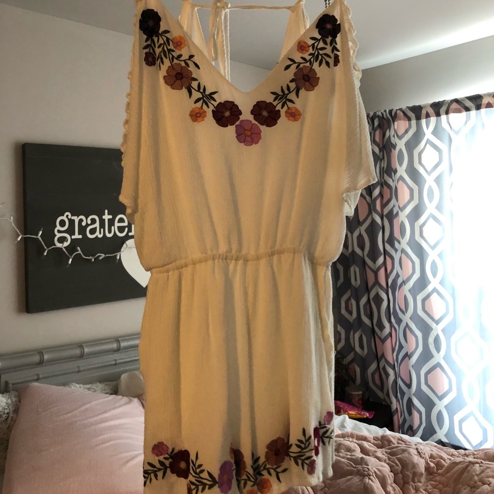 Forever 21 Cold Shoulder Floral Romper